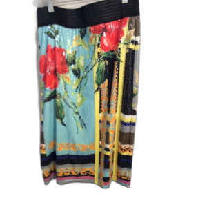 Midi Floral Skirt Clear bling Medium M Petit Pois Viviana G Sequins